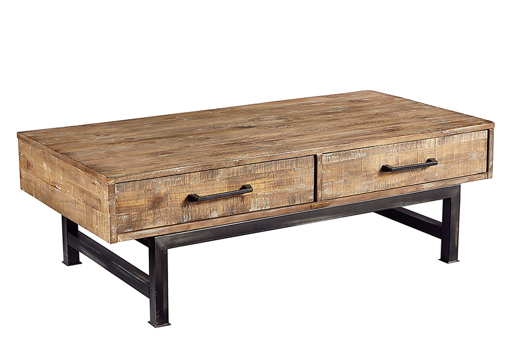 Magnolia Home by Joanna Gaines Living Room Pier and Beam Cocktail Table, Salvage 770899 at FurnitureLand,Furniture Land