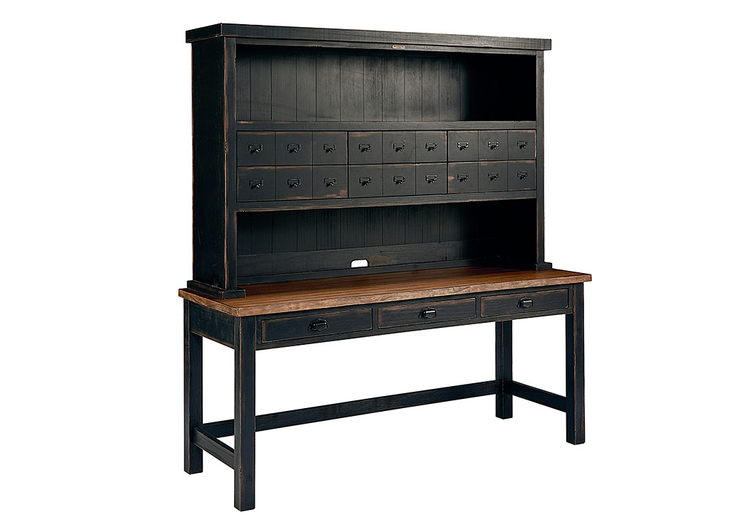 Magnolia Home by Joanna Gaines Home Office Desk, Postman's, 6 Drawer Hutch 770882 at FurnitureLand,Furniture Land