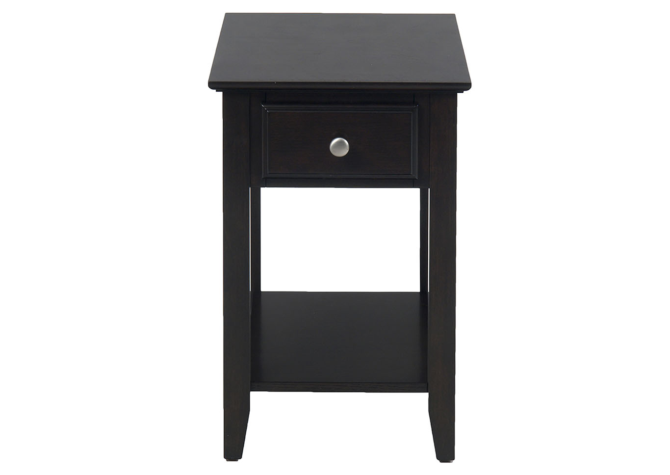 Espresso Chairside Table,Furniture Land