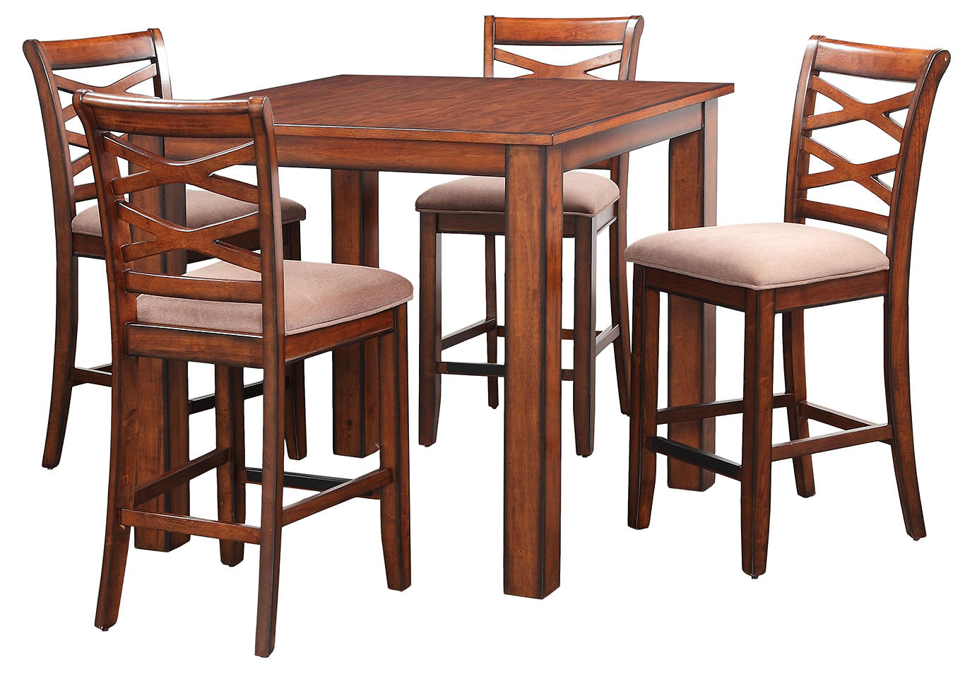 Standard Furniture Dining Room Counter Height Table With 4 Chairs 762559 at FurnitureLand,Furniture Land