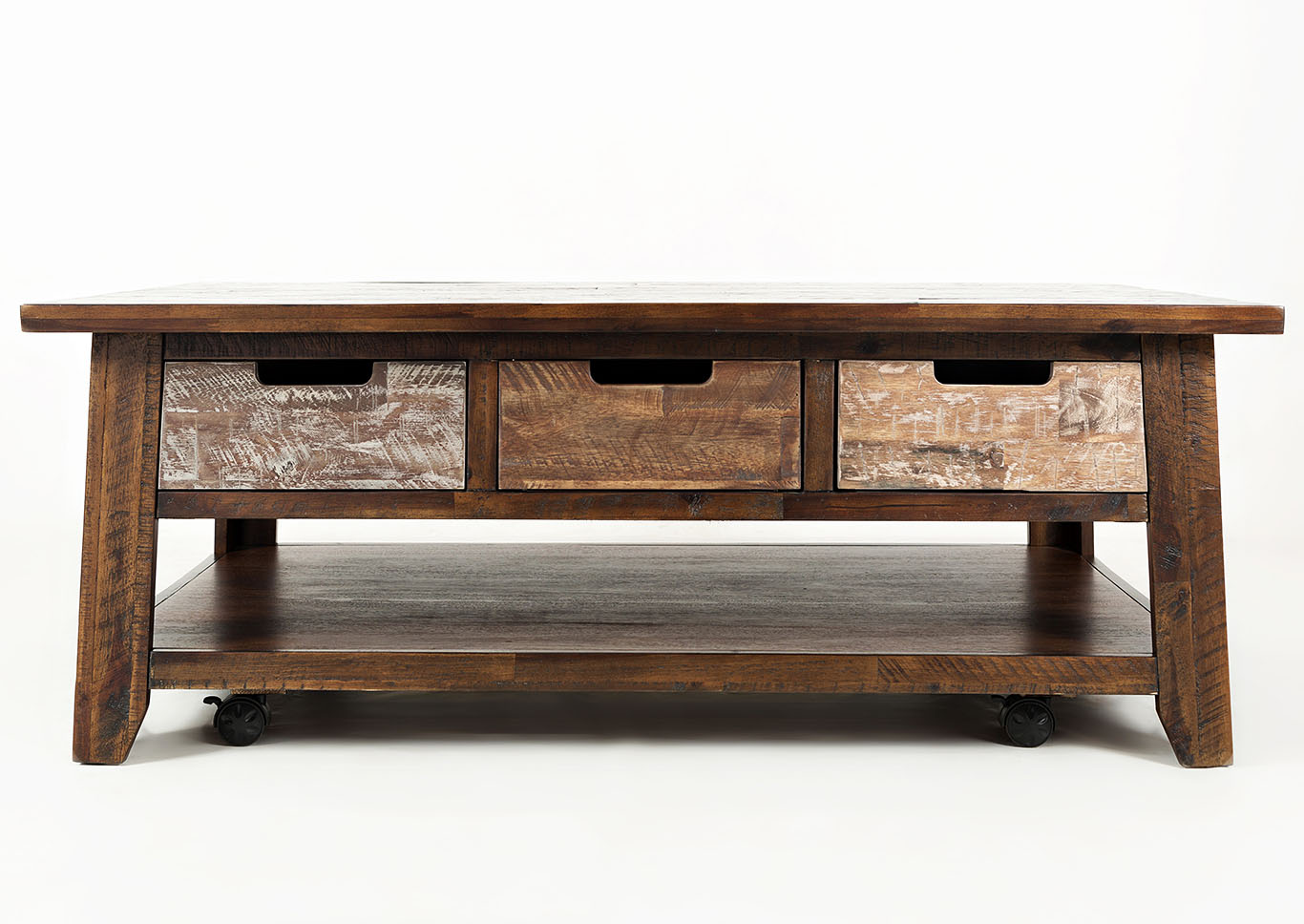 Rustic Varied Finish Cocktail Table,Furniture Land