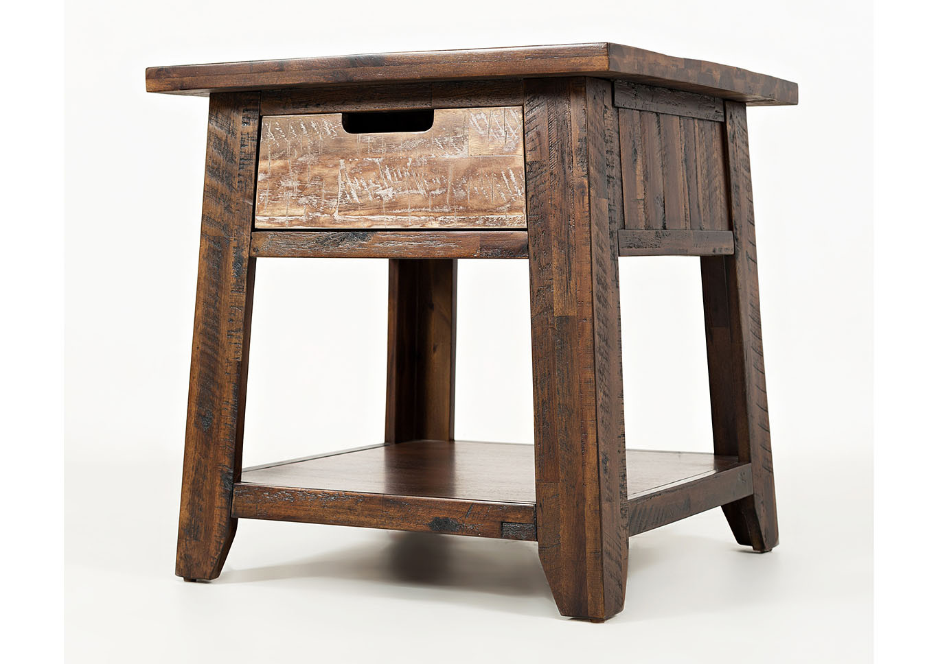 Rustic Varied Finish End Table,Furniture Land