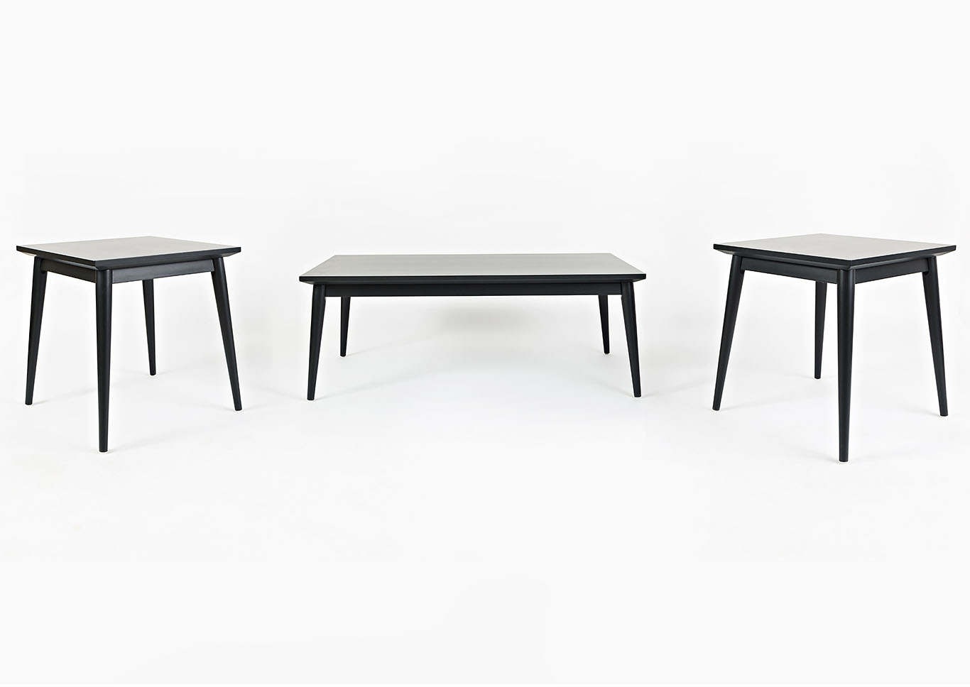 Dark Charcoal Cocktail & 2 End Tables,Furniture Land