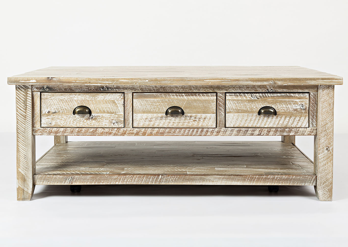 Rustic Washed Grey Cocktail Table,Furniture Land