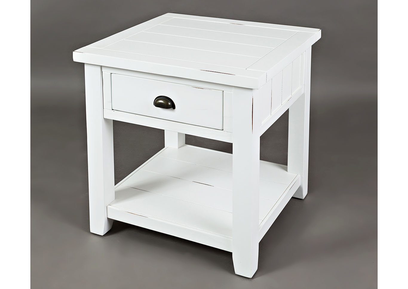 Artisans Craft Weathered White End Table,Furniture Land
