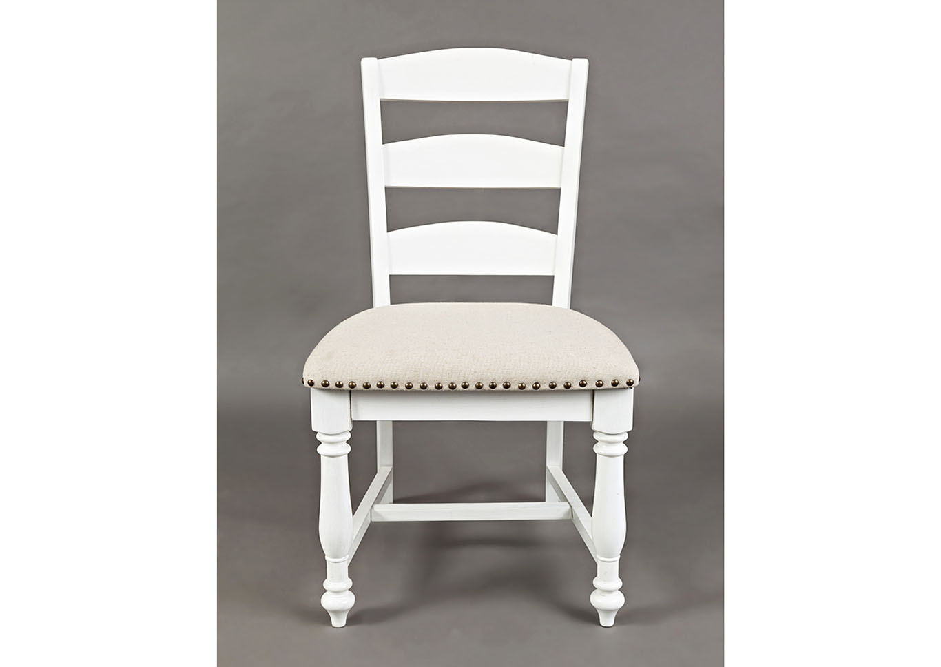 Castle Hill White and Oak Finish Ladderback Chair,Furniture Land
