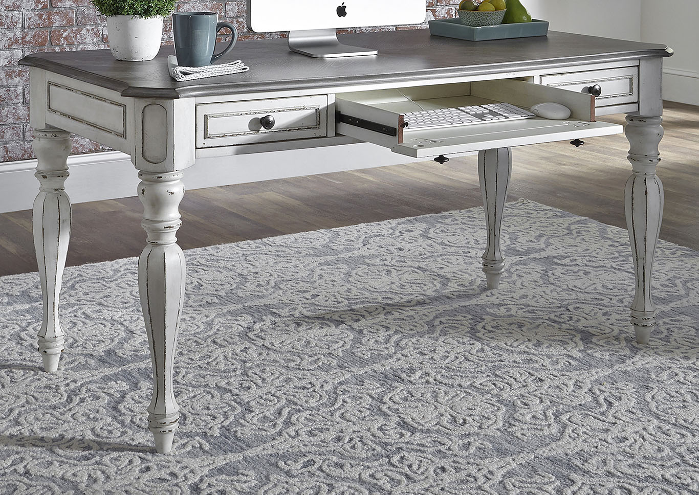 Antique White Writing Desk,Furniture Land