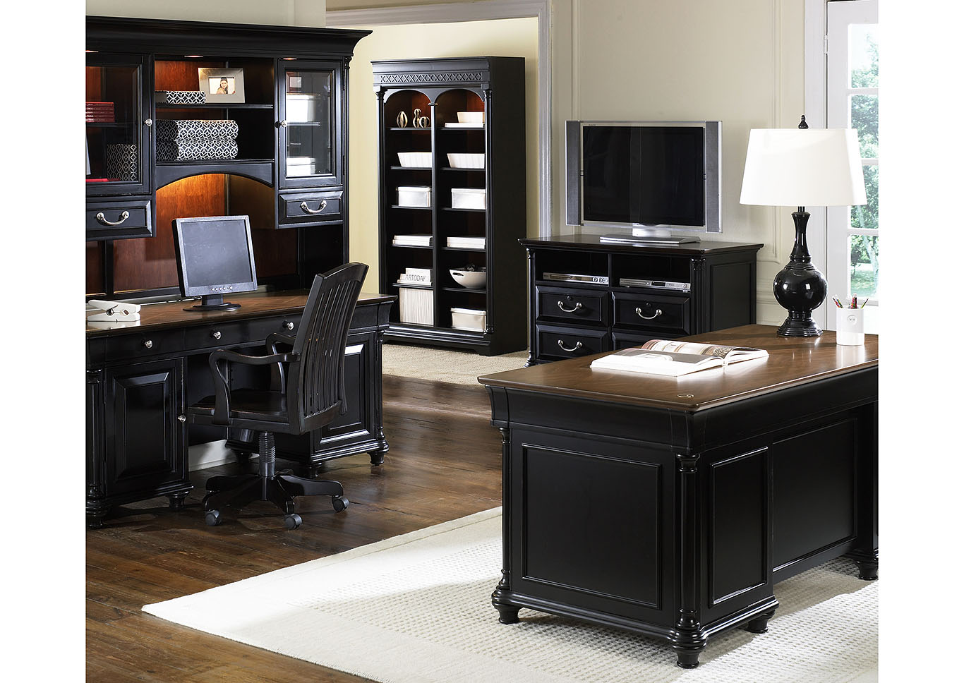 Chocolate Junior Executive Credenza Desk,Furniture Land