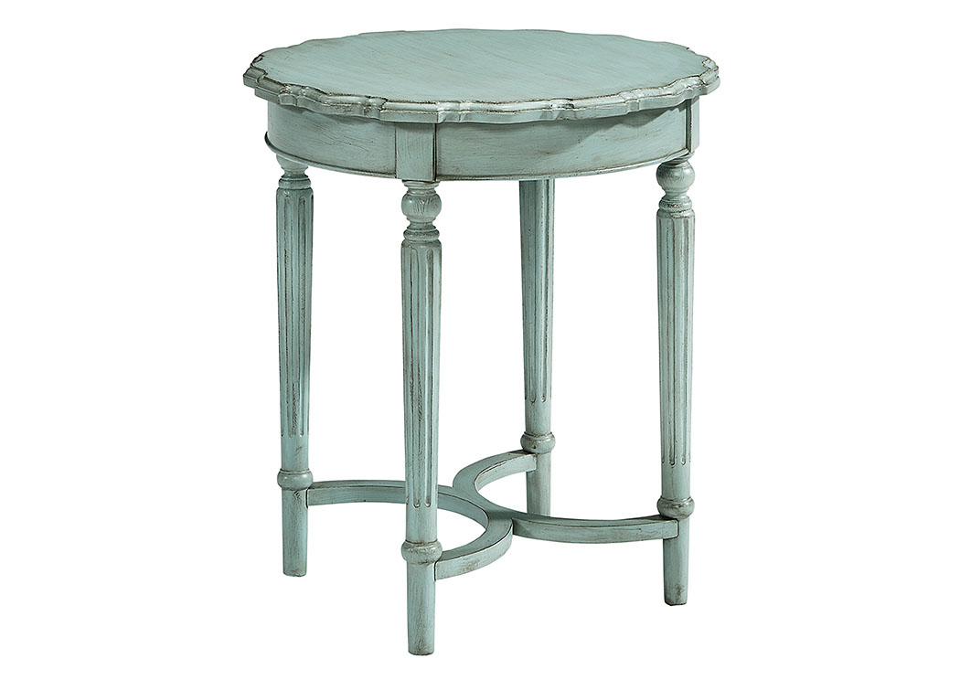 Magnolia Home by Joanna Gaines Bedroom Round Side Table, French Blue 748445 at FurnitureLand,Furniture Land