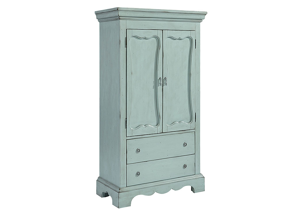 Magnolia Home by Joanna Gaines Bedroom Armoire, French Blue 765645 at FurnitureLand,Furniture Land