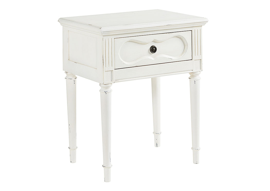 Magnolia Home by Joanna Gaines Bedroom Night Table, Jo's White 748446 at FurnitureLand,Furniture Land