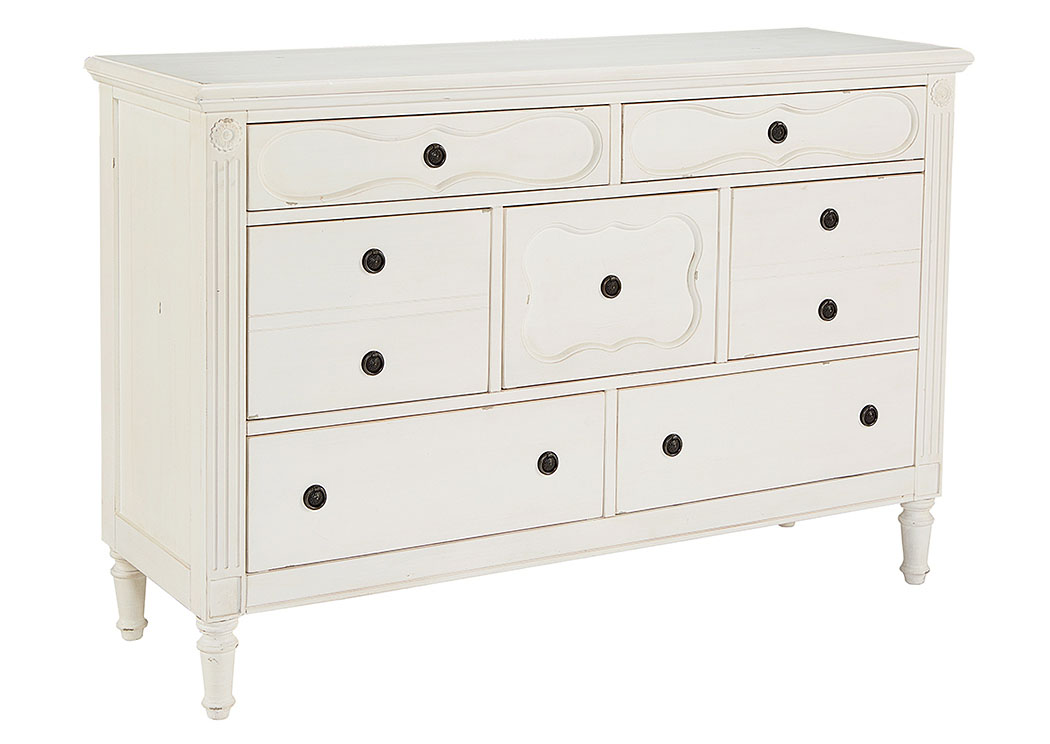 Magnolia Home by Joanna Gaines Bedroom Dresser, Jo's White 765633 at FurnitureLand,Furniture Land