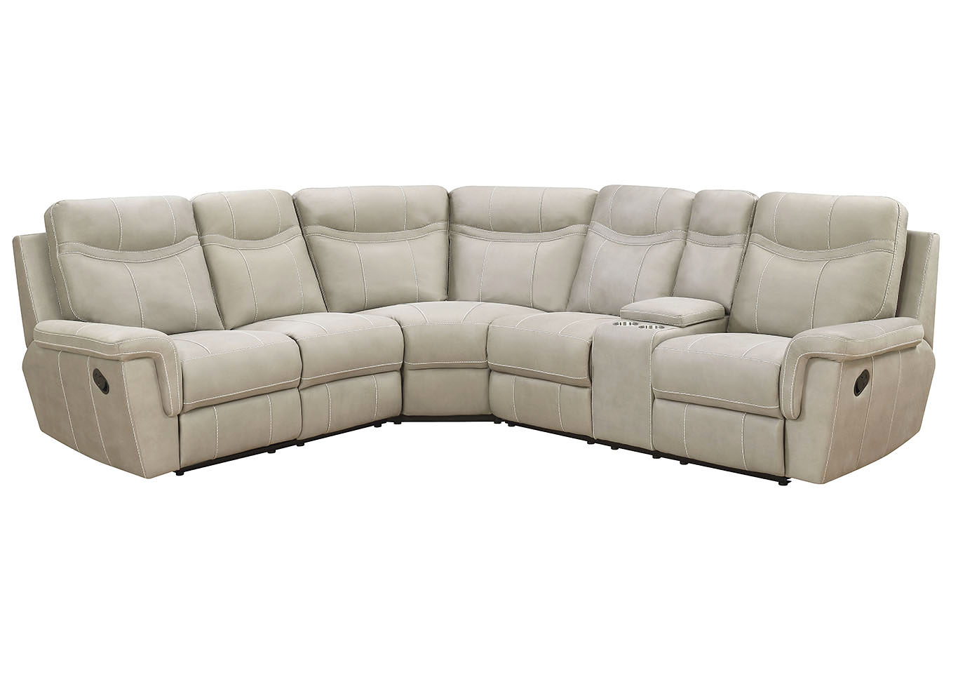 Standard Furniture Boardwalk Stone Leather Reclining Sectional,Furniture Land