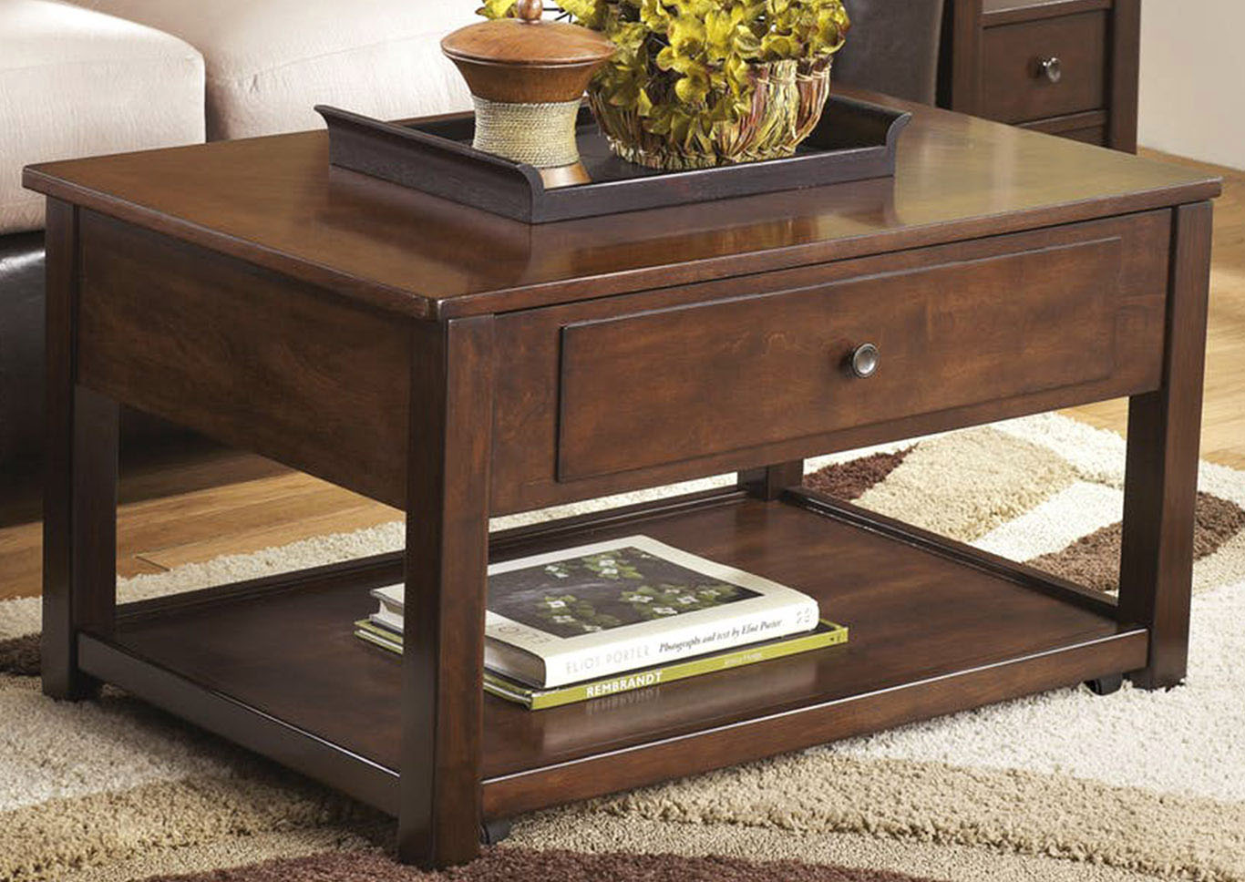 Signature Design by Ashley Living Room Lift Top Cocktail Table 421221 at FurnitureLand,Furniture Land