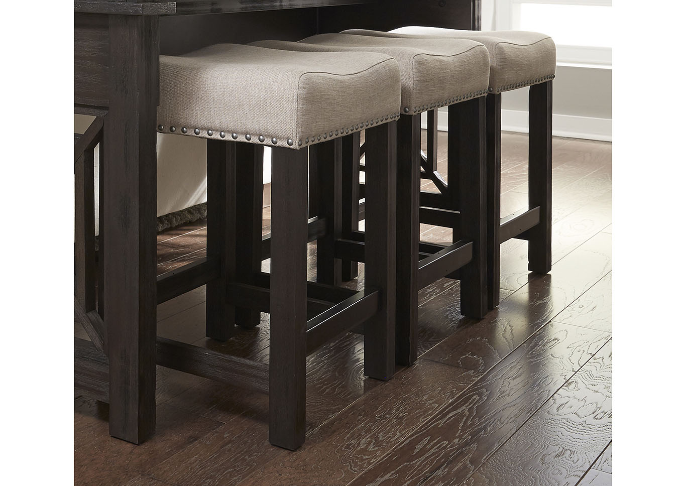 Charcoal and Ash Upholstered Barstool,Furniture Land