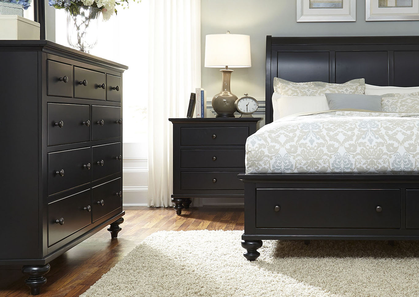 Black King Storage Bed,Furniture Land