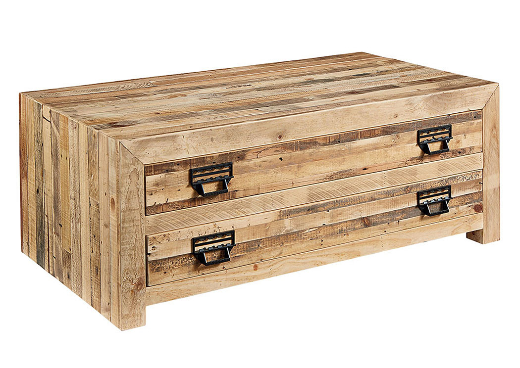 Magnolia Home by Joanna Gaines Living Room Cocktail Table, Drift 771172 at FurnitureLand,Furniture Land