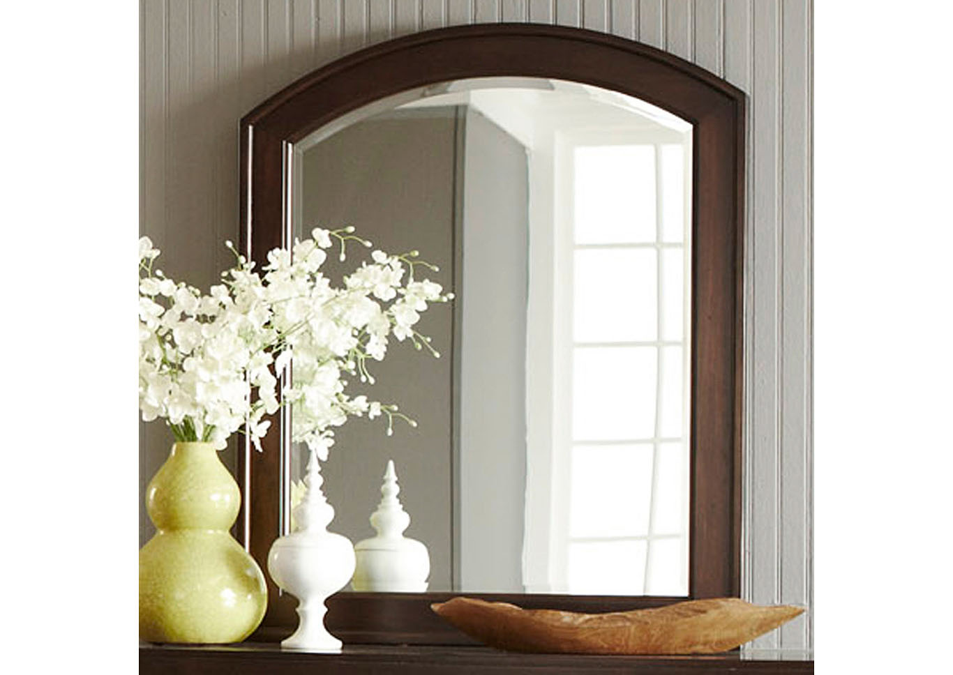 Liberty Avalon Dark Truffle Arched Mirror,Furniture Land