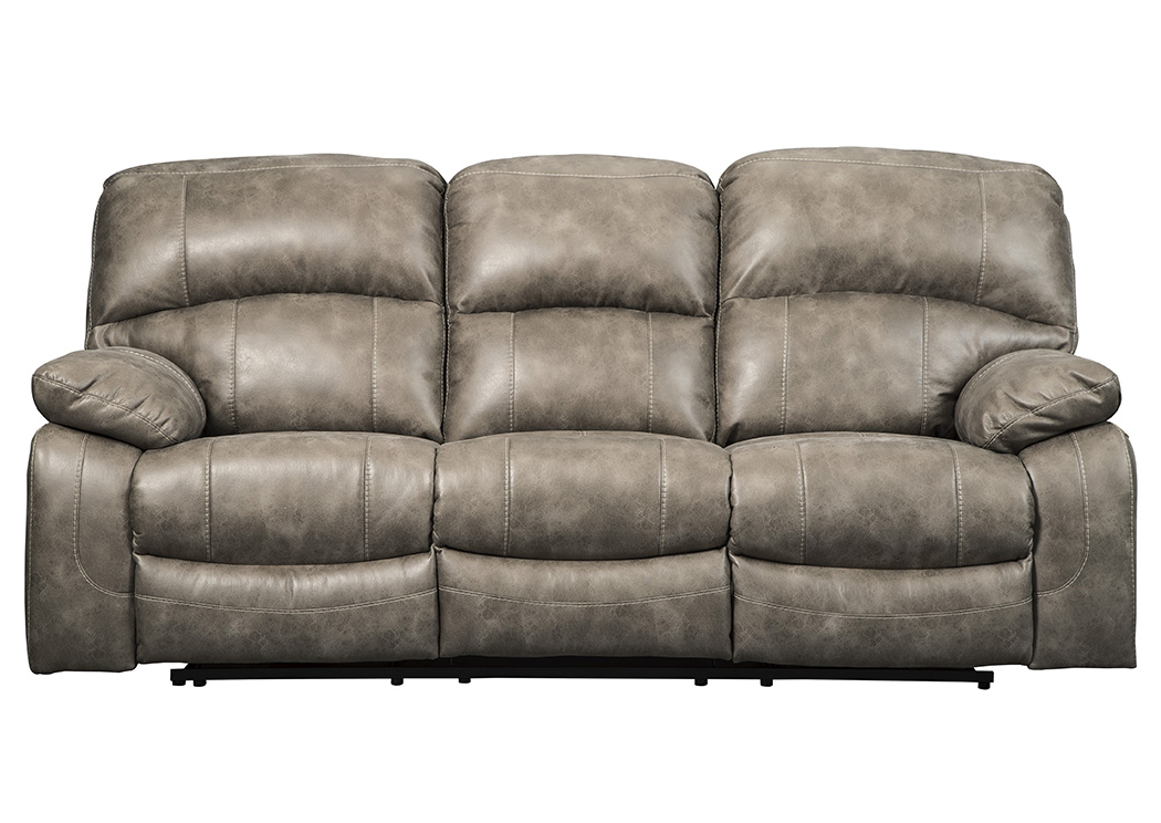 Dunwell Driftwood Power Recliner Sofa w/Adjustable Headrest,Furniture Land