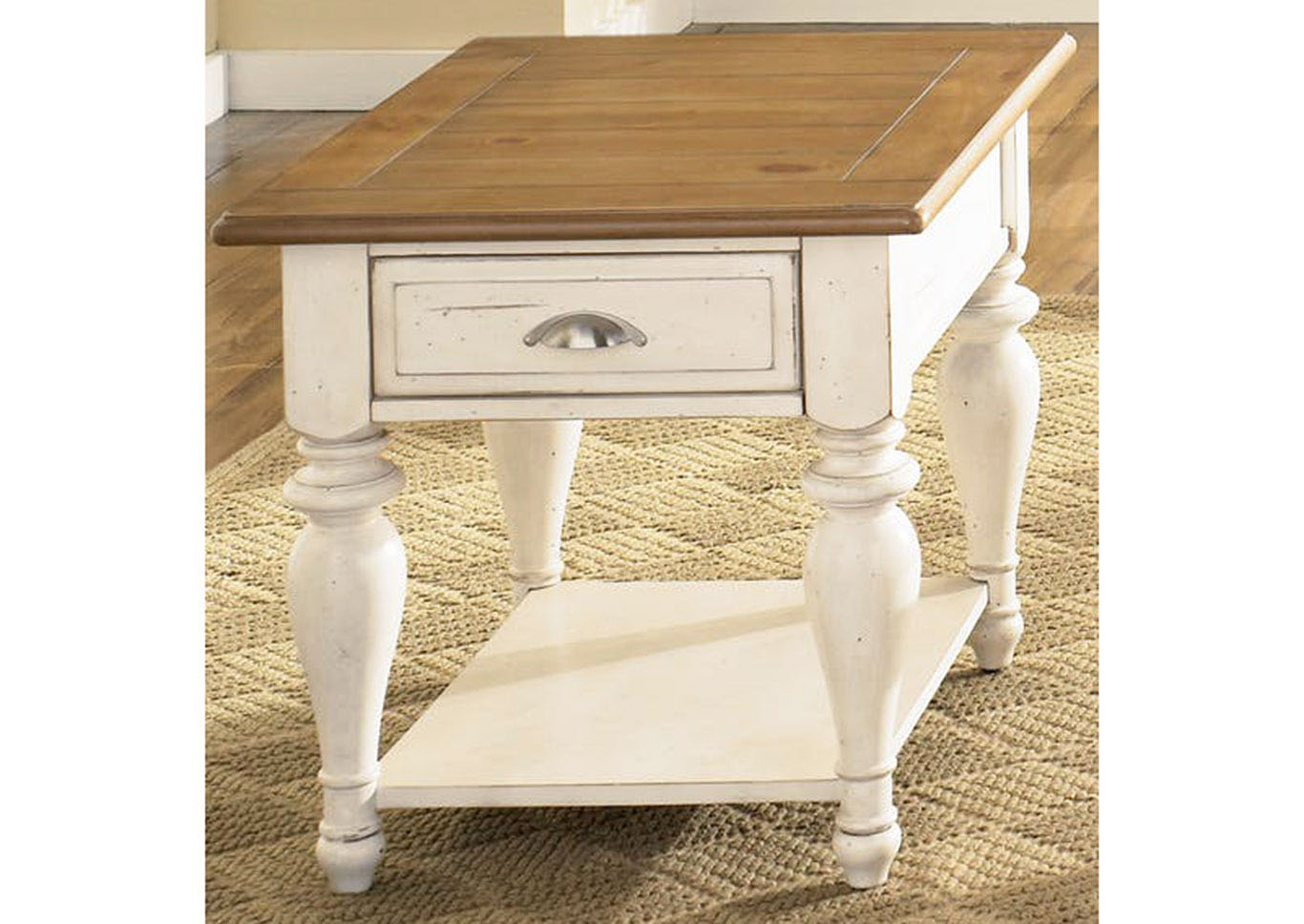 Liberty Furniture Living Room Rectangular End Table 538687 at FurnitureLand,Furniture Land