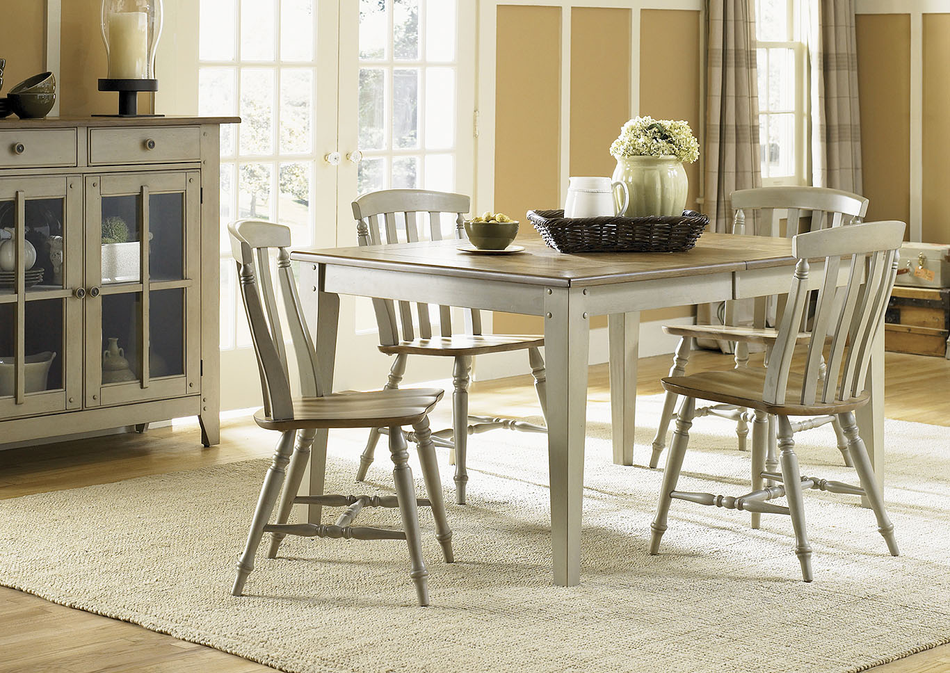 Driftwood & Taupe Finish Al Fresco Rectangular Table,Furniture Land