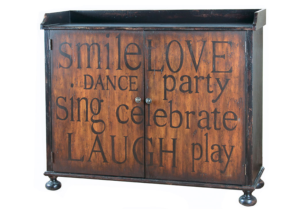 Pulaski Hand Painted Medium Wood Wine Cabinet 634880 at FurnitureLand,Furniture Land