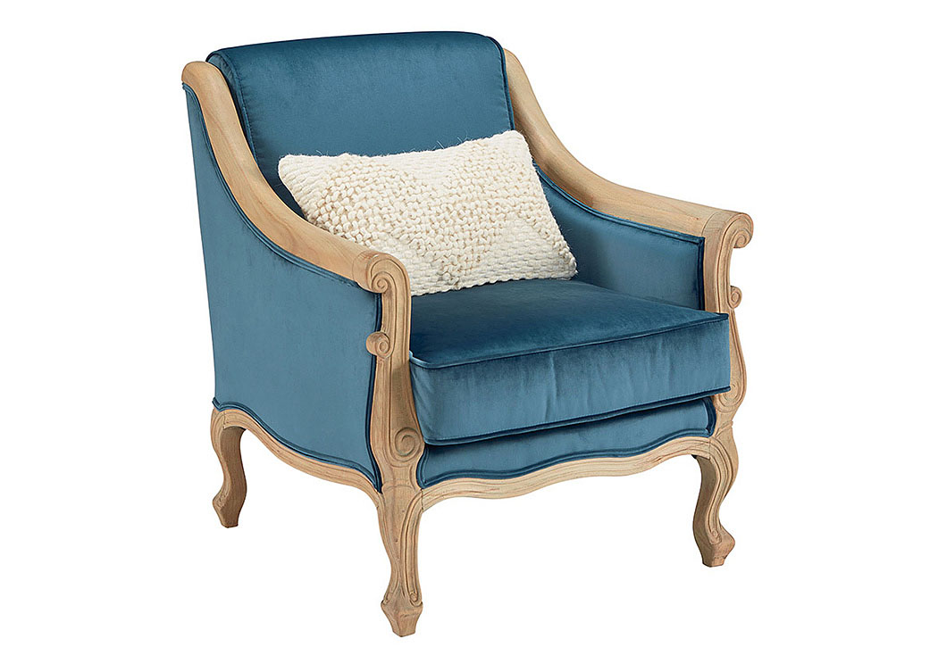 Magnolia Home by Joanna Gaines Living Room Mclennan Chair - Navy 771170 at FurnitureLand,Furniture Land