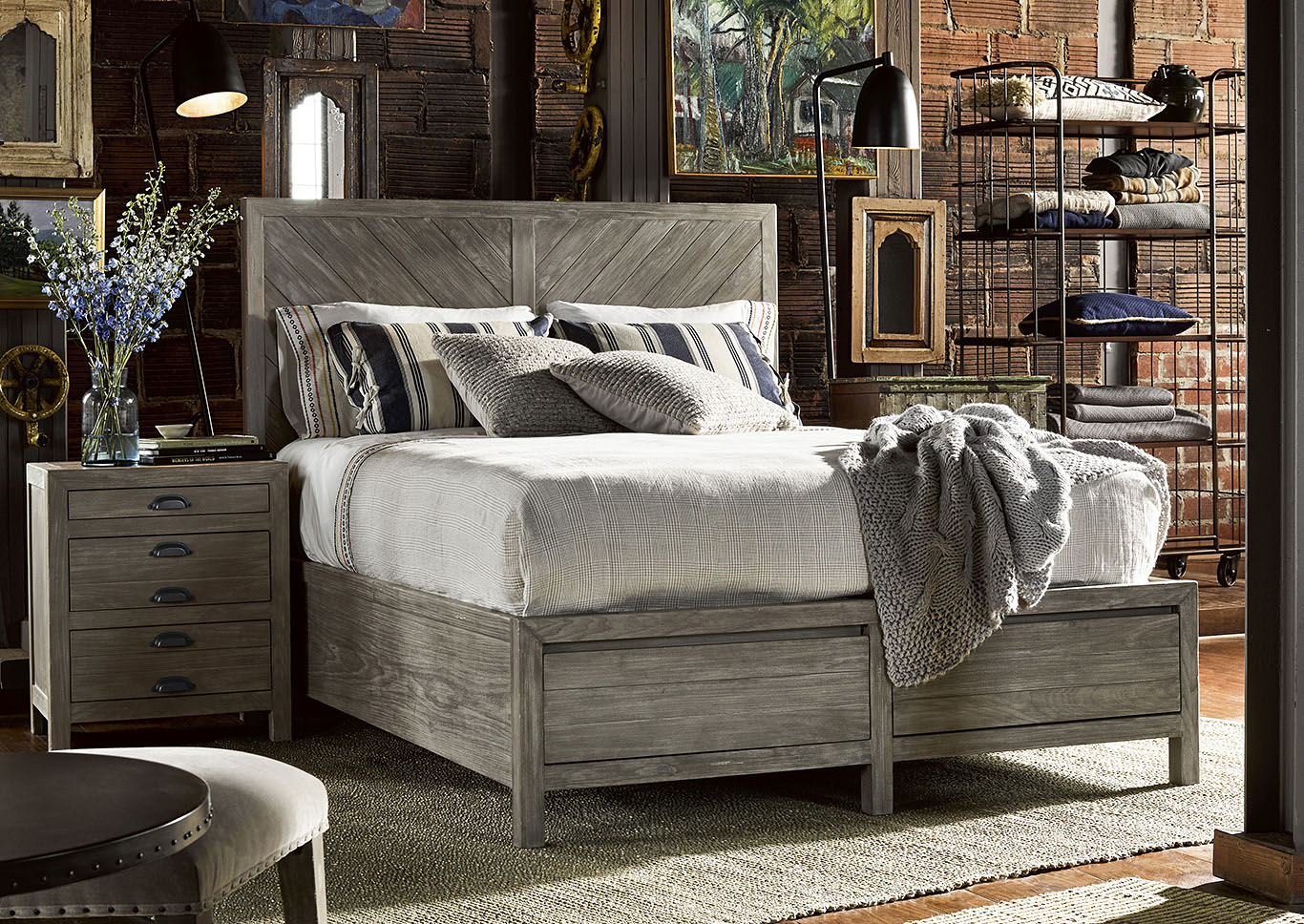 Greystone Biscayne King Storage Bed,Furniture Land