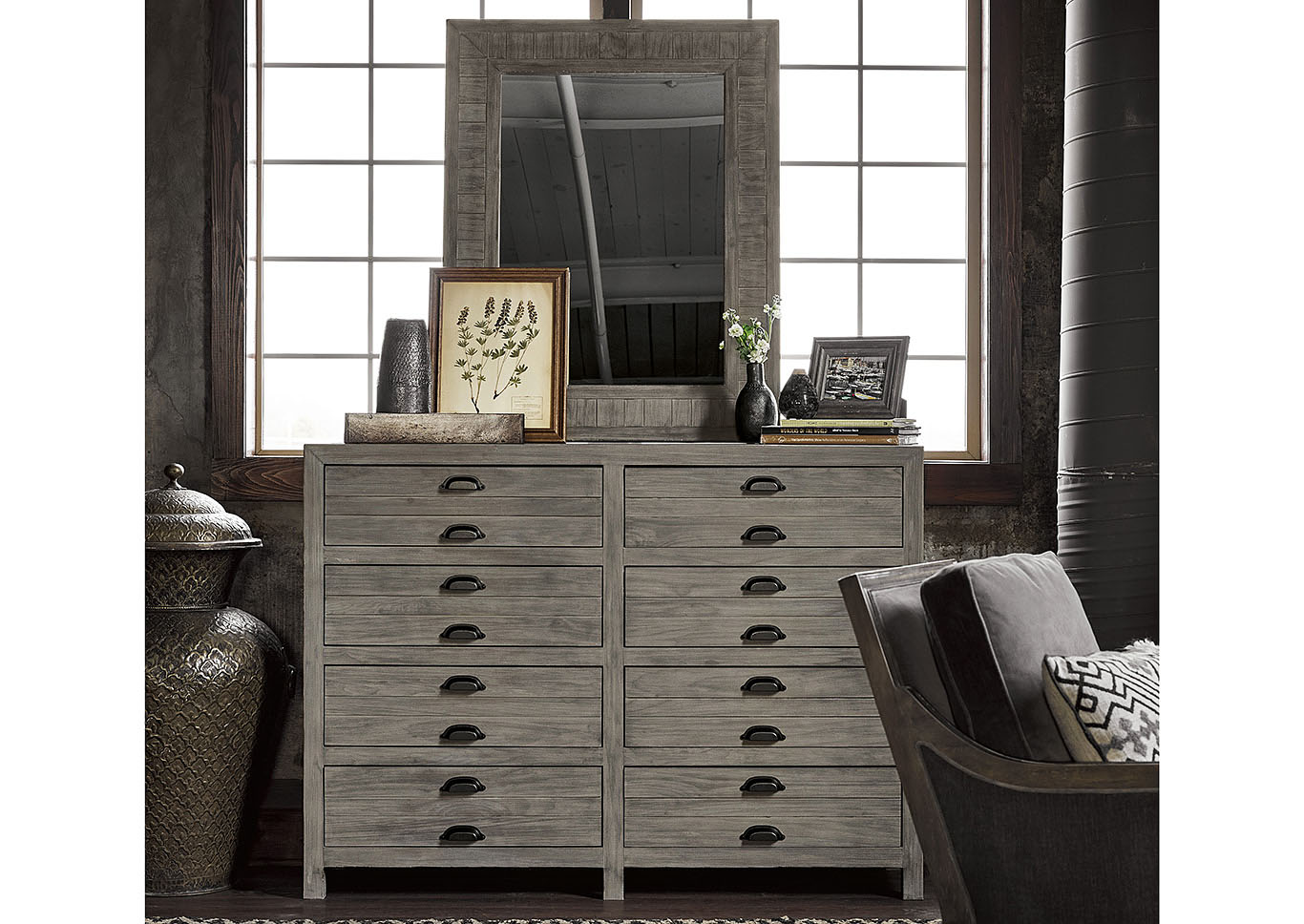 Greystone Finish Drawer Dresser,Furniture Land