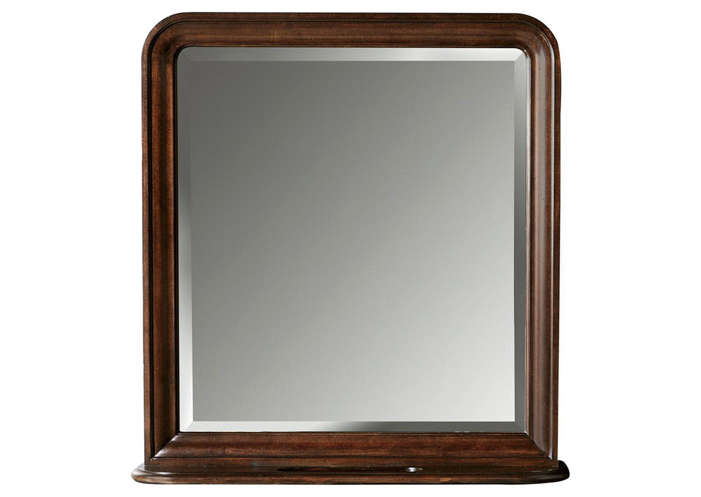 Cherry Finish Storage Mirror,Furniture Land
