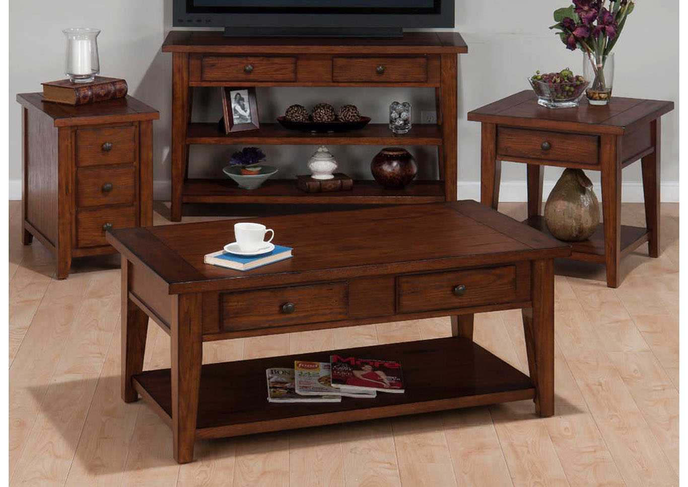 Jofran Living Room Square End Table 596288 at FurnitureLand,Furniture Land