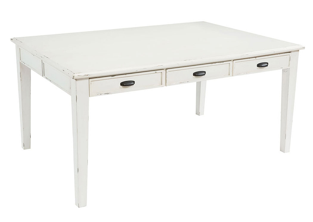 Magnolia Home by Joanna Gaines Dining Room 6' Dining Table, Jo's White Finish 748352 at FurnitureLand,Furniture Land