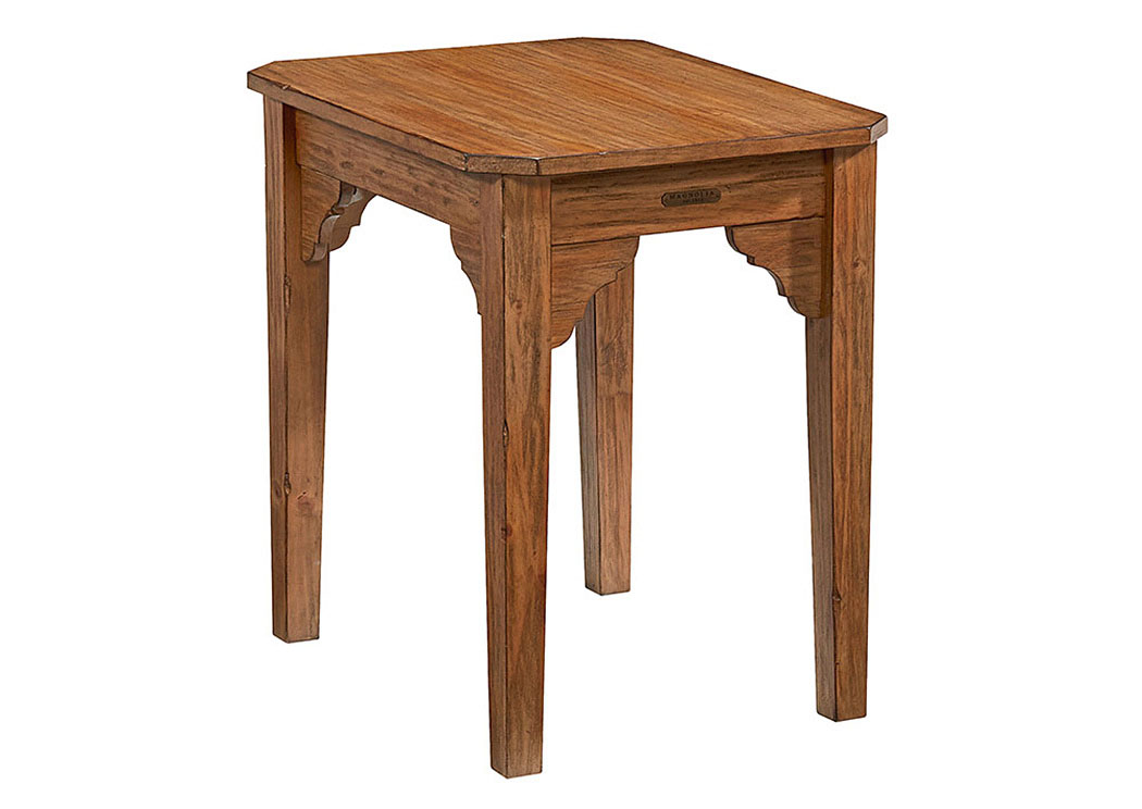 Magnolia Home by Joanna Gaines Living Room End Table, Bench Finish 748465 at FurnitureLand,Furniture Land
