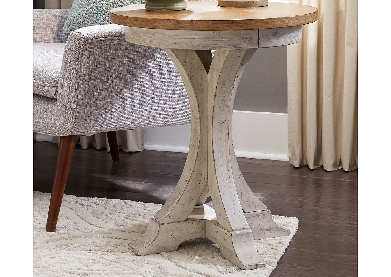 Antique White Chair Side Table,Furniture Land