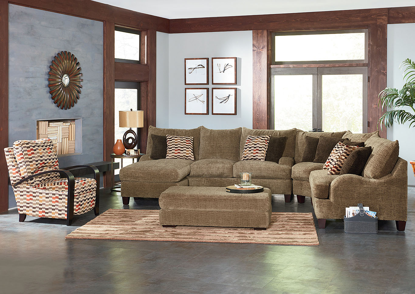 England Junction Camel Sectional,Furniture Land