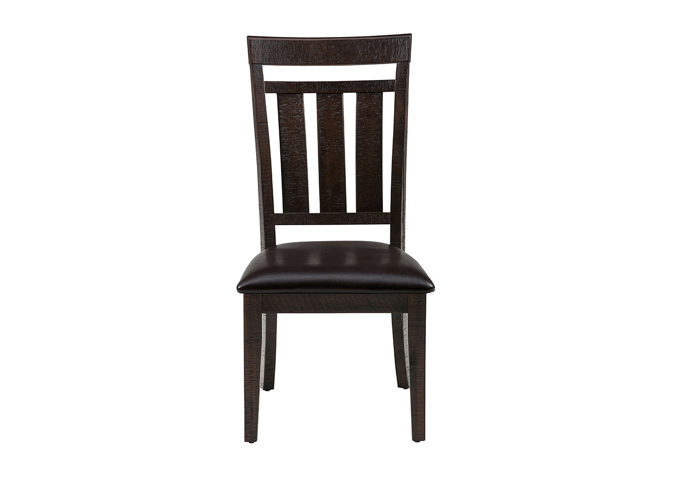 Rustic Chocolate Slat Back Side Chair,Furniture Land