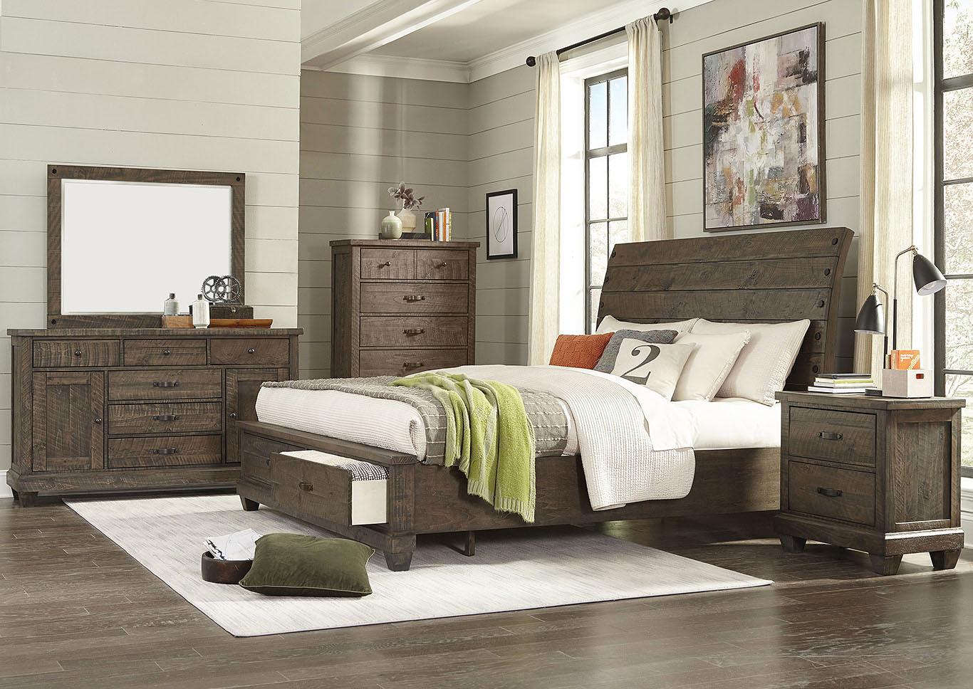 Rustic Brown Pine Finish Chest,Furniture Land