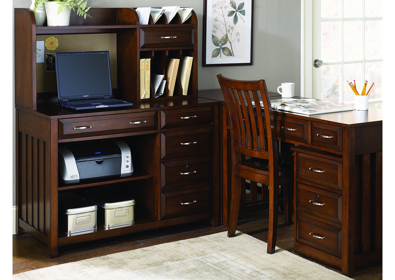 Hampton Bay Cherry Finish Writing Desk,Furniture Land