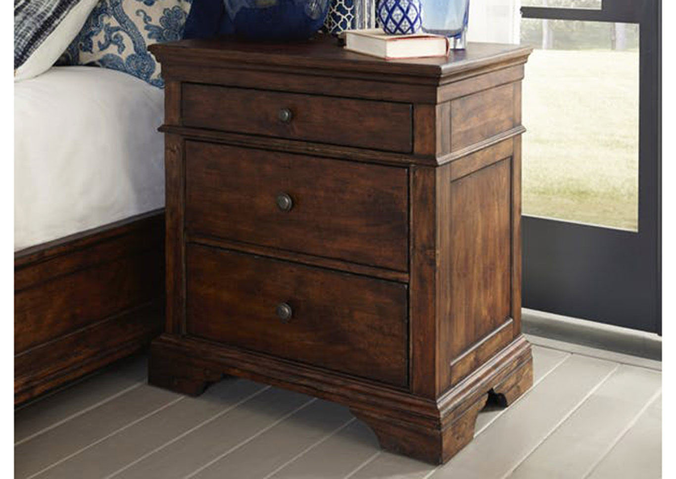 TY-C Bedroom I Remember You Night Stand Coffee 718389 at FurnitureLand,Furniture Land