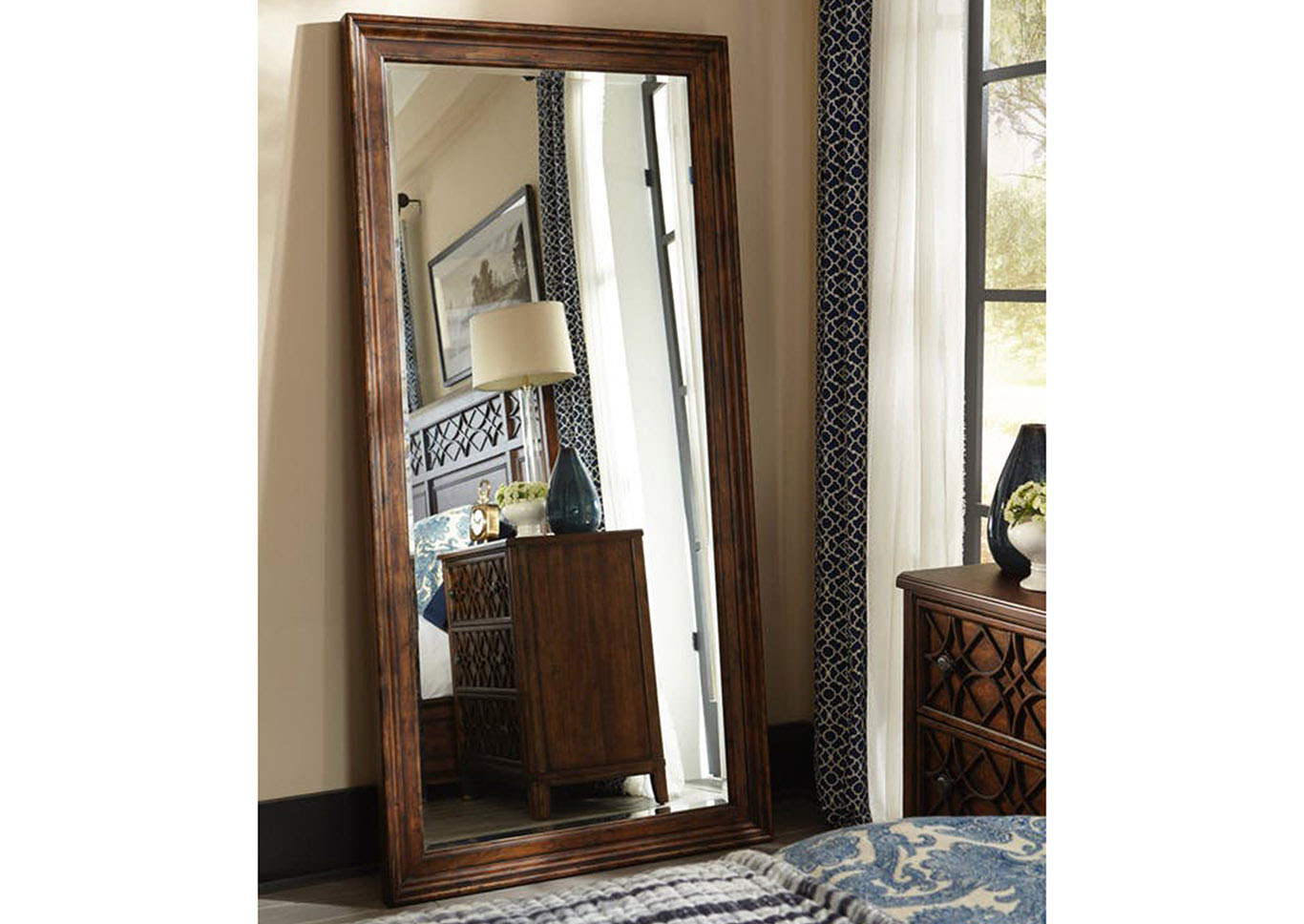 TY-C Bedroom In My Reflection Floor Mirror Coffee 718395 at FurnitureLand,Furniture Land