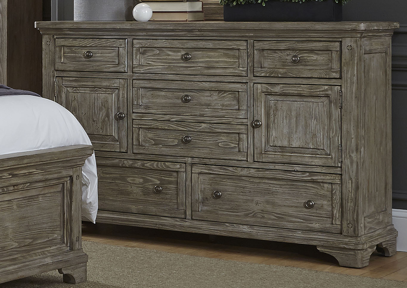 Highlands Gravel Finish Dresser,Furniture Land