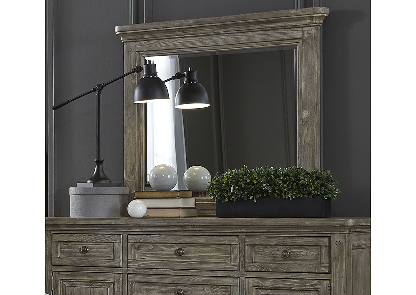 Liberty Highlands Gravel Finish Mirror,Furniture Land