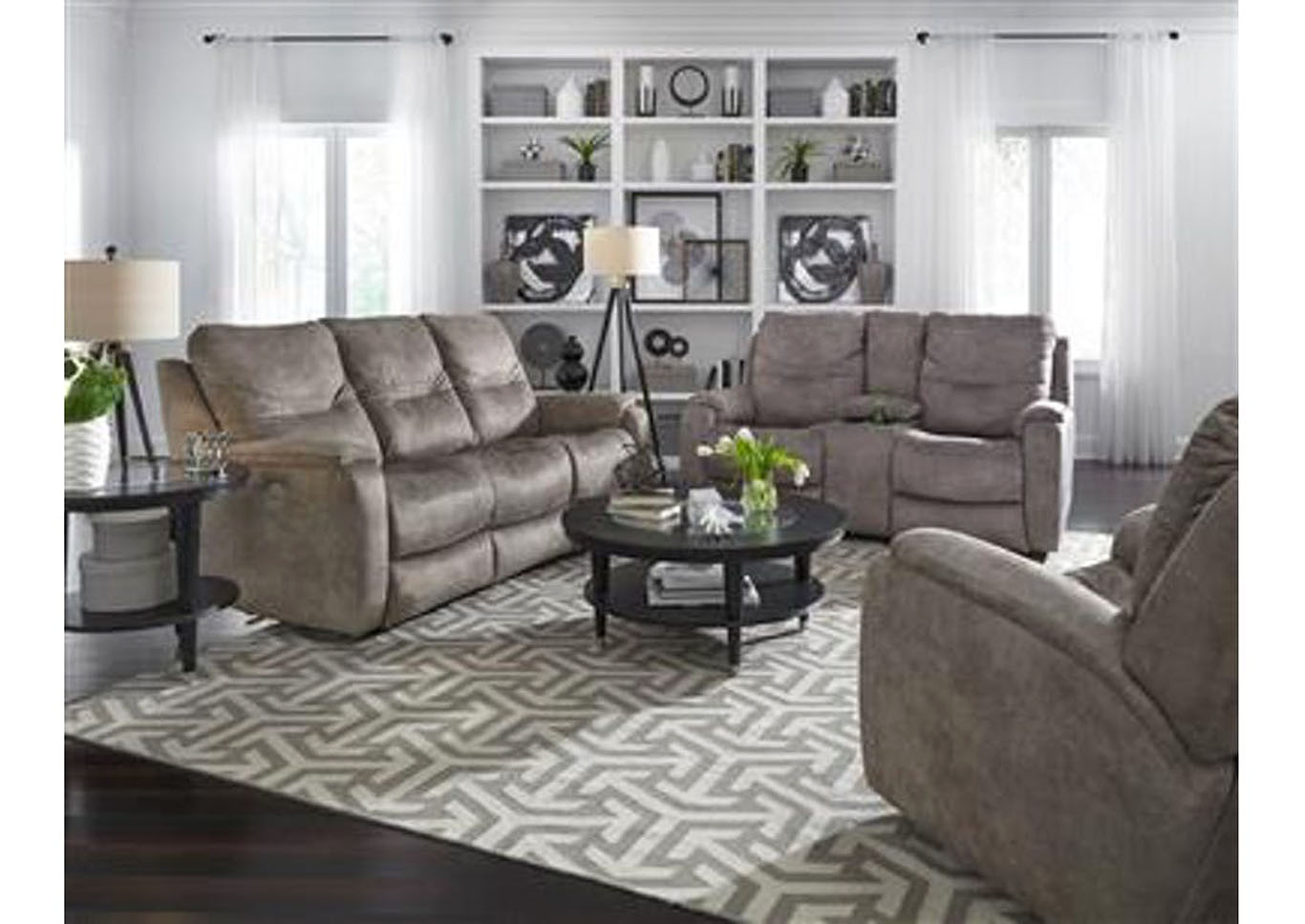 Double Reclining Loveseat w/ Power Headrest & Lumbar,Furniture Land