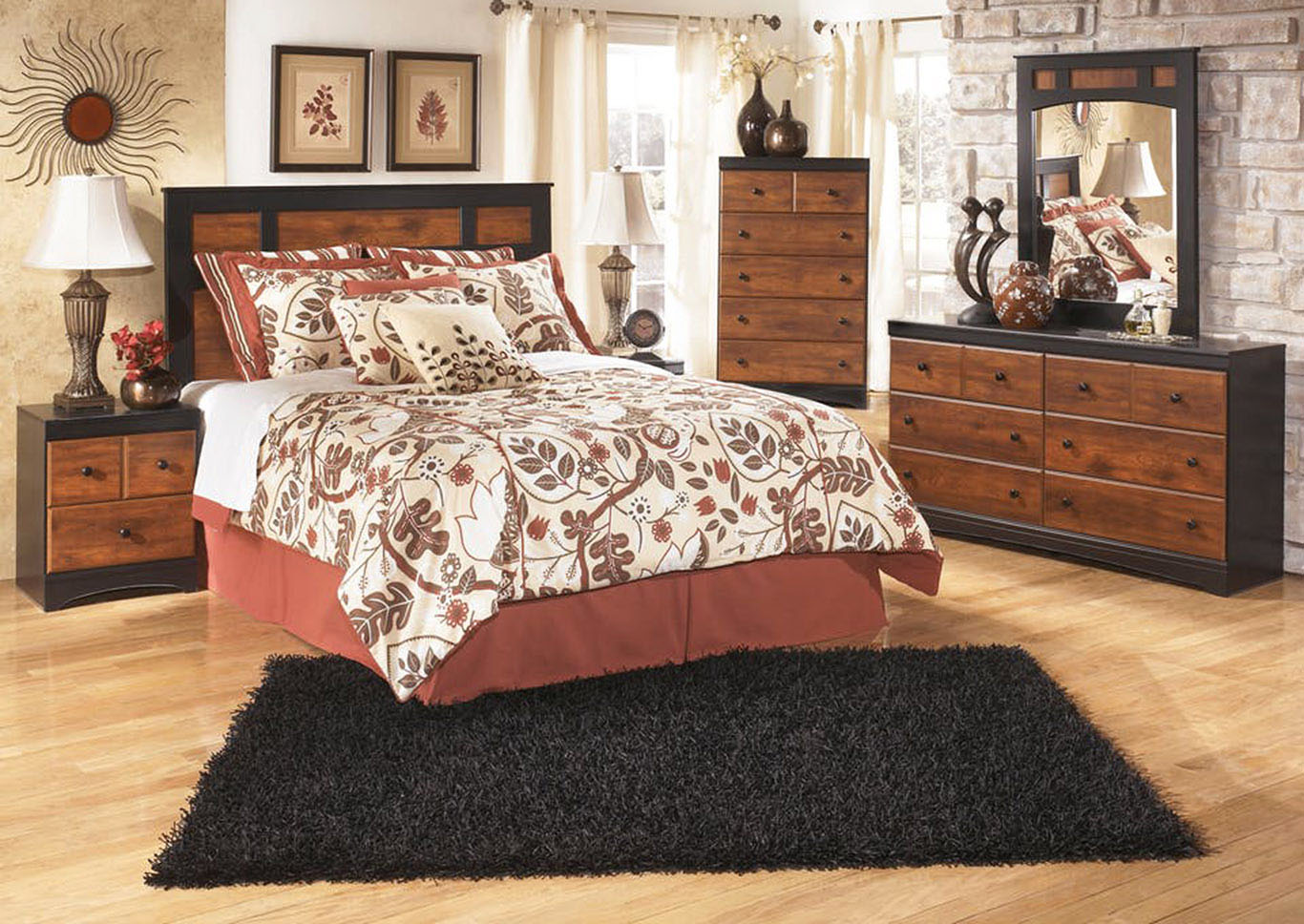 Dark Brown Finish Nightstand,Furniture Land