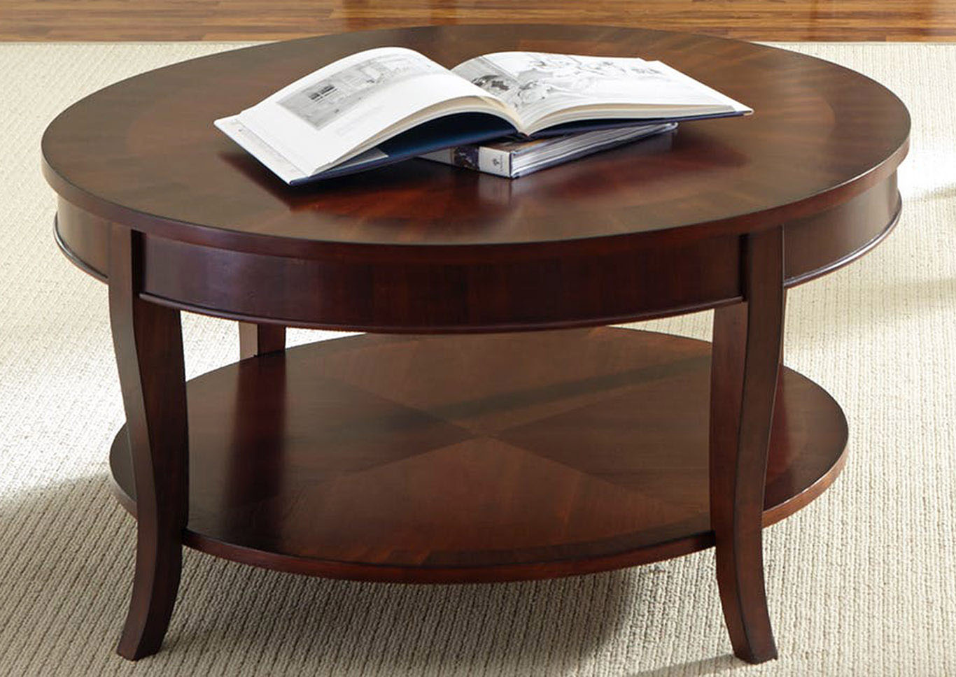 Liberty Furniture Living Room Round Cocktail Table 746759 at FurnitureLand,Furniture Land