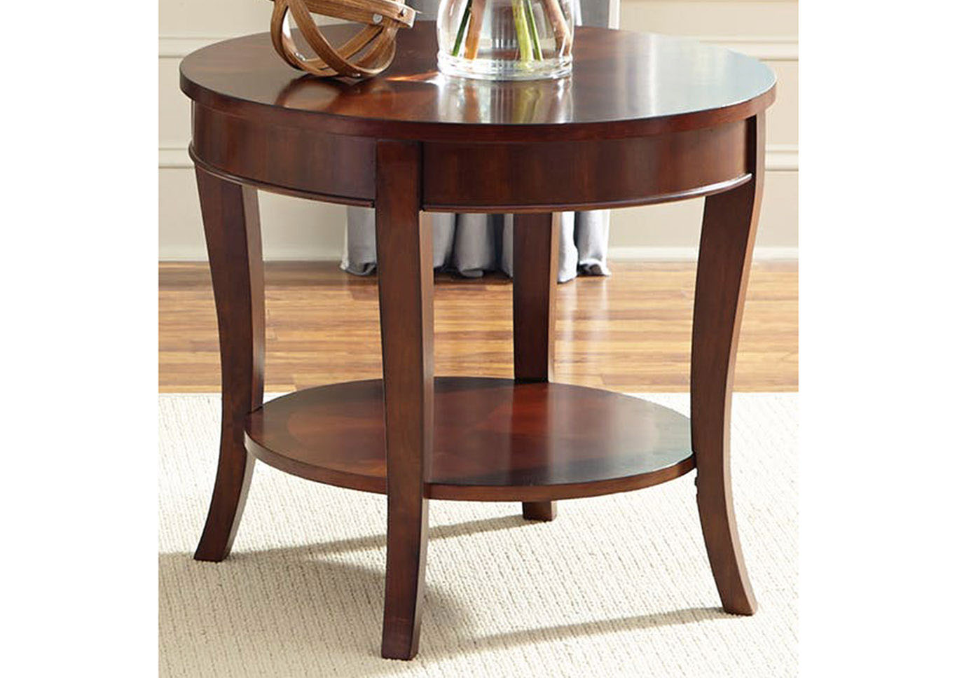 Liberty Furniture Living Room Round End Table 746760 at FurnitureLand,Furniture Land