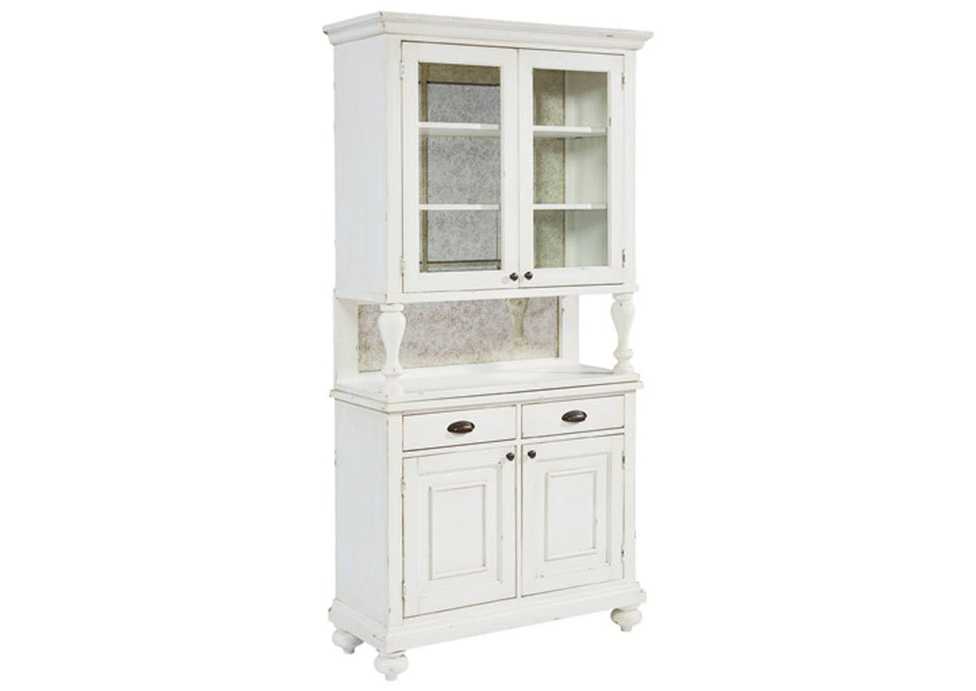 Jos White Finish Hutch,Furniture Land