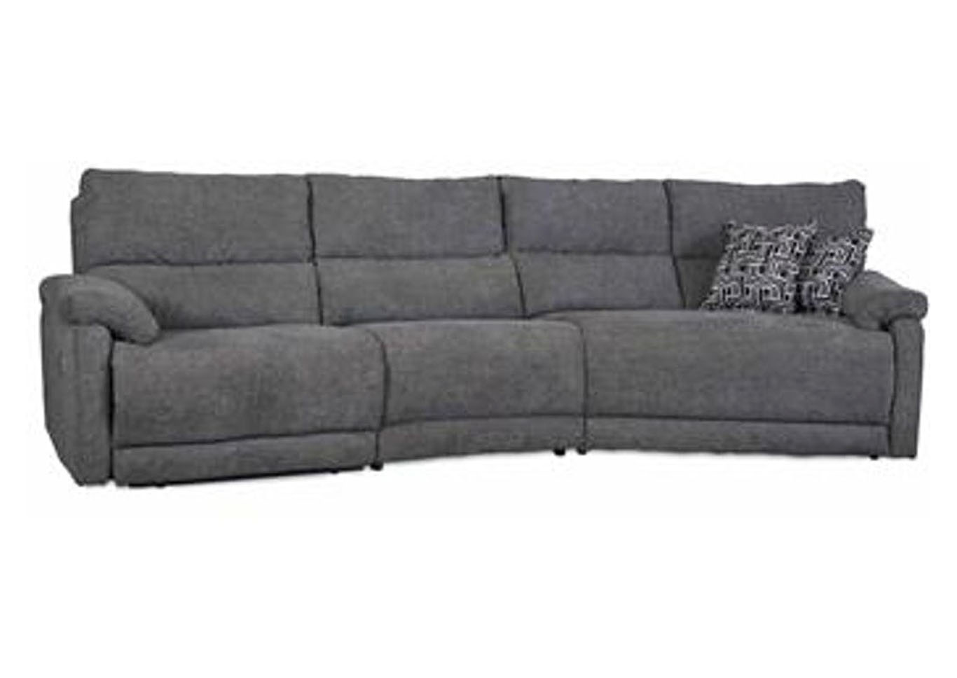 Design 2 Recline Malibu Granite Power Headrest Reclining Sectional,Furniture Land