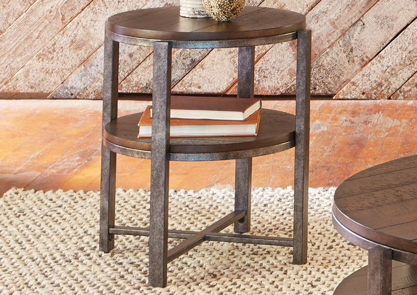 Liberty Furniture Living Room Round End Table 758846 at FurnitureLand,Furniture Land