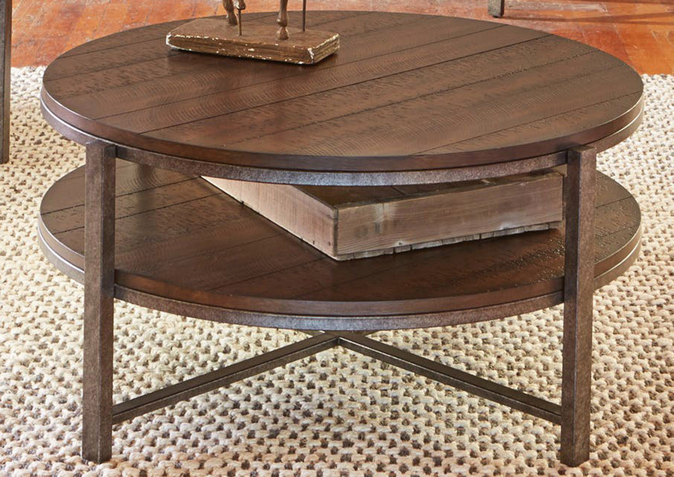 Liberty Furniture Living Room Round Cocktail Table 758847 at FurnitureLand,Furniture Land